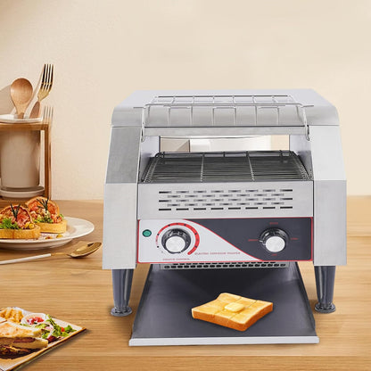 Commercial Toaster, 300 Slices/Hour, Conveyor Toaster Commercial, 1900W Heavy-Duty Stainless Steel Rotating Toasters Oven for Restaurant, Conveyor Belt Toasters for Bun, Bagel, Bread4