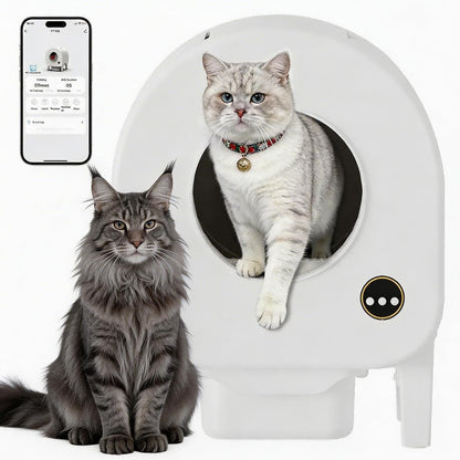 Garvee Self-Cleaning Cat Litter Box, Automatic Smart Pet Litter Box, Large Capacity for Multiple Cats, Wifi-Enabled App Control with Safety Sensors W/Garage Bags | Multiple Cats Available, Large Capacity, Wifi-Enabled App Control W/Safety Sensors W/ Garage Bags1
