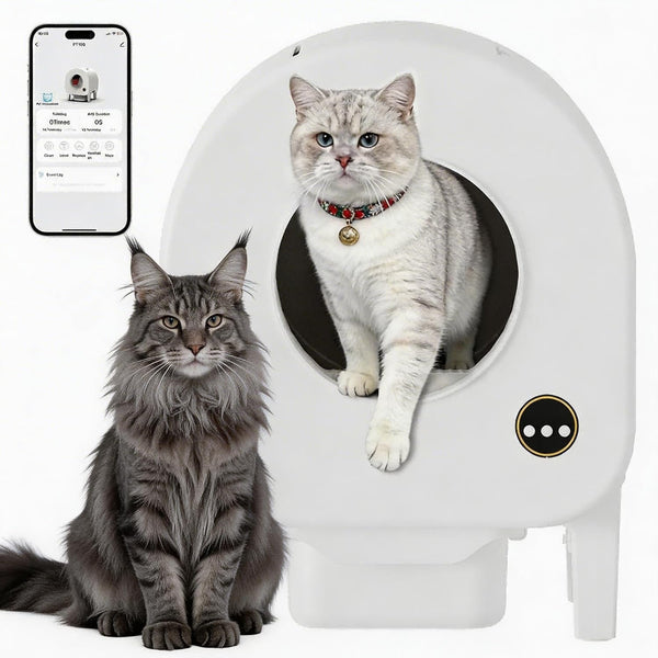 Garvee Self-Cleaning Cat Litter Box, Automatic Smart Pet Litter Box, Large Capacity for Multiple Cats, Wifi-Enabled App Control with Safety Sensors W/Garage Bags | Multiple Cats Available, Large Capacity, Wifi-Enabled App Control W/Safety Sensors W/ Garage Bags1