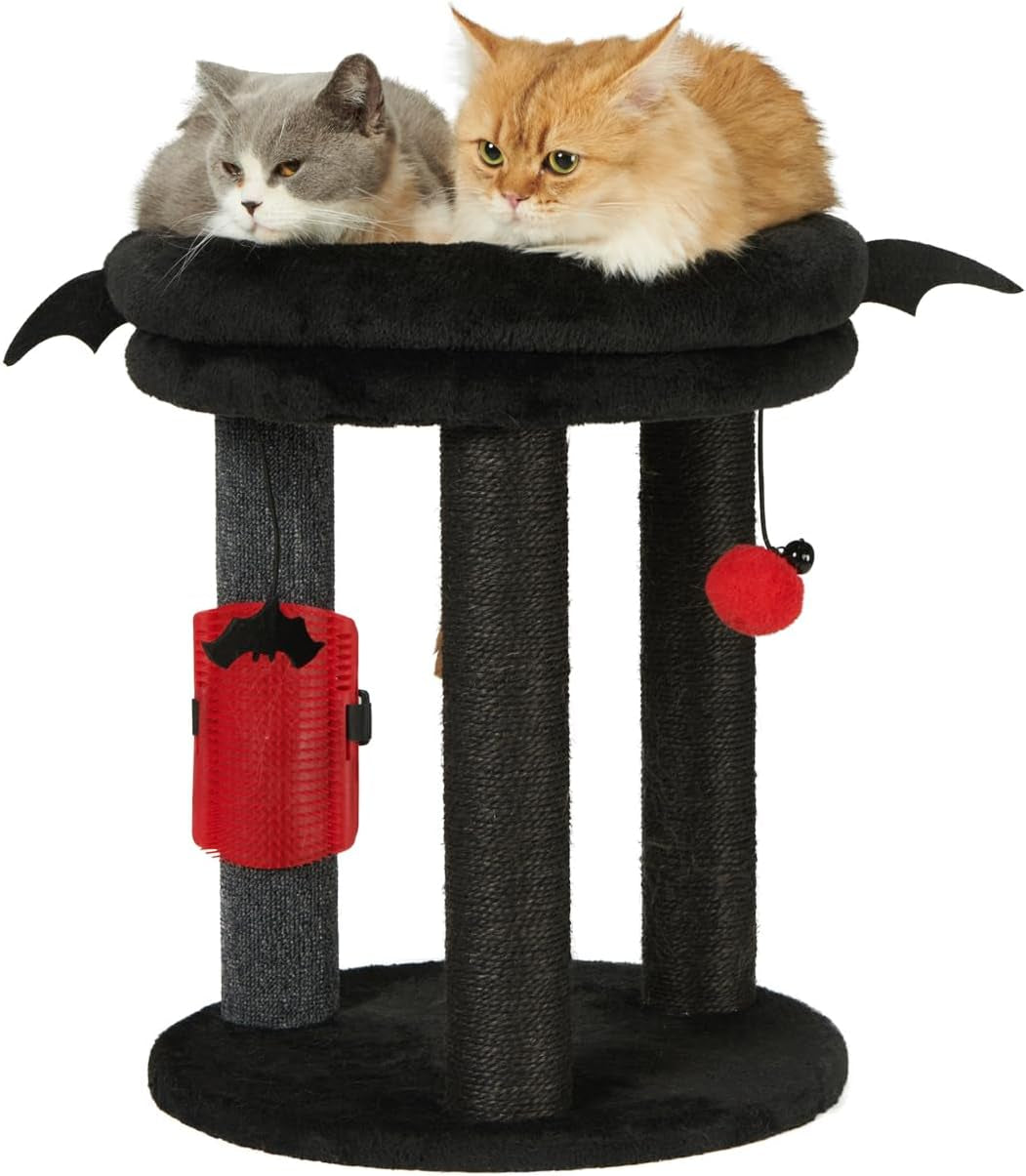 mecool-4in1-small-cat-tree-scratching-post-with-tower-soft-bed-sisal-carpet-jute-posts-with-three-hanging-ball-toys-and-massage-brush-for-indoor-cats-and-kittens