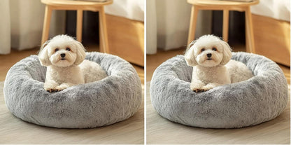 JOLLYVOGUE Small Dog Bed, Calming Soft Anti-Anxiety Donut Cat Bed, Washable round Fluffy Cushion for Small and Medium Pets (20")51