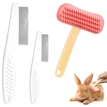 Rabbit Brush, Soft Silicone Small Animal Massage Comb, Practical Bunny Brush for Grooming, Bunny Grooming Kit Supplies Suitable for Cats Puppies & Other Pets9