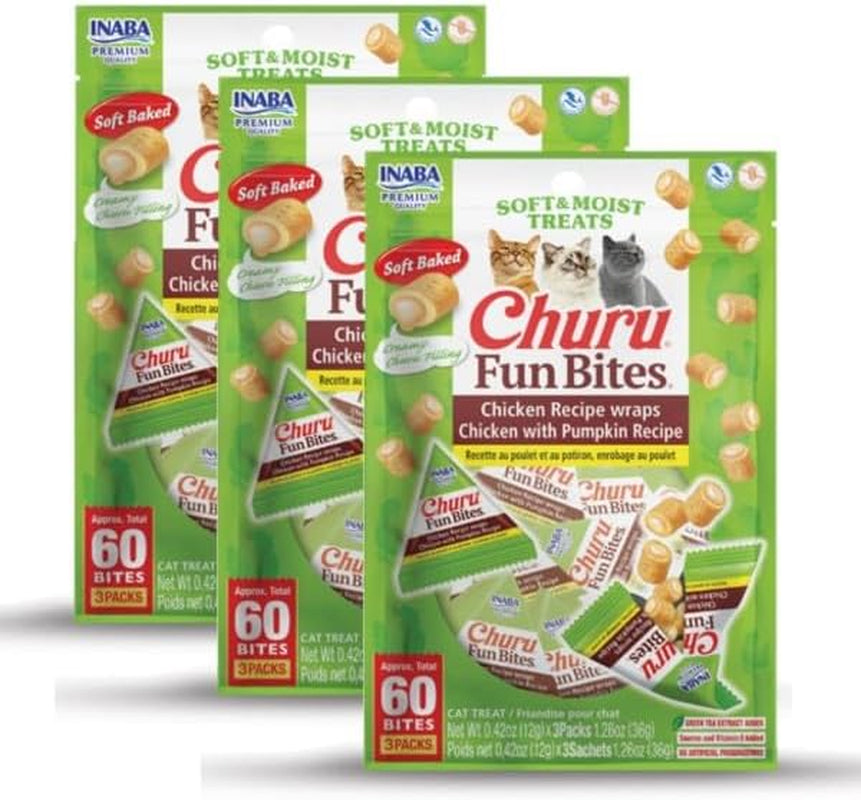 inaba-churu-fun-bites-for-cats-soft-chewy-baked-chicken-wrapped-filled-cat-treats-with-taurine-0-42-ounces-each-tetra-12-tetras-4-flavor-variety-pack