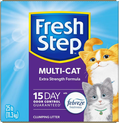 Fresh Step Multi-Cat Litter, Scented with Febreze, 25 Lb14