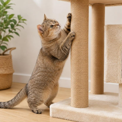 Cat Scratching Post Replacement - 12.2 Inch Sisal Replacement Post with M8 Screws, DIY Cat Tree Accessories for Indoor Kitten Furniture Repair, Natural Sisal Rope Pole (Yellow)6