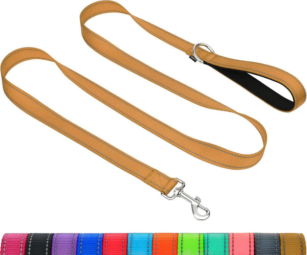 Taglory Reflective Dog Leash for Small Dogs, 3/4In X 6Ft, Black | Ideal for Night Walking, Strong for Sudden Pulls, Lightweight & Gentle on the Neck, Soft Padded Handle16