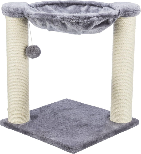 TRIXIE Baza XXL Cat Scratching Posts, Indoor Cat Furniture with Plush Hammock, Jute Scratcher Posts and Dangling Toy Ball, 18.1" L X 18.1" W X 19.7" H, Cream8