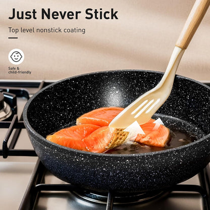30 Pcs Pots and Pans Set Non Stick, Granite Induction Cookware | Compatible with All Cooktops, 100% PFOA, PFOS, and Toxin-Free, Even Heat Distribution2