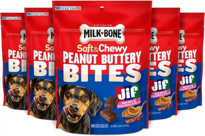 Milk-Bone Soft & Chewy Peanut Buttery Bites, 4.5 Oz. Bag | Soft Dog Treats with Jif Peanut Butter11