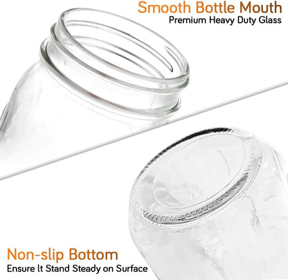 2 Pack 16Oz Regular Mouth Glass Mason Jars, Airtight Lids for Canning | Clear Glass Storage Jars, Dishwasher Safe. Great for Meal Prep, Overnight Oats, DIY Homemade Gifts and Pantry Organization3