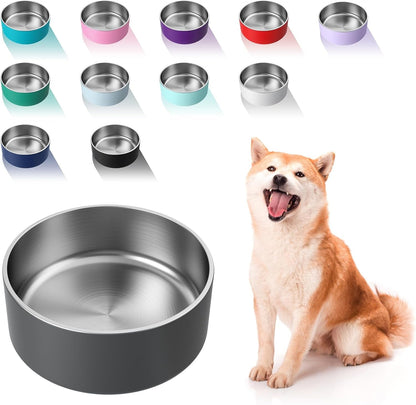 WENBOKMIN Dog Bowl, Stainless Steel Food and Water Bowl, 40Oz, Blue | Non Slip Quiet Bottom, Easy to Clean, Dishwasher Safe10