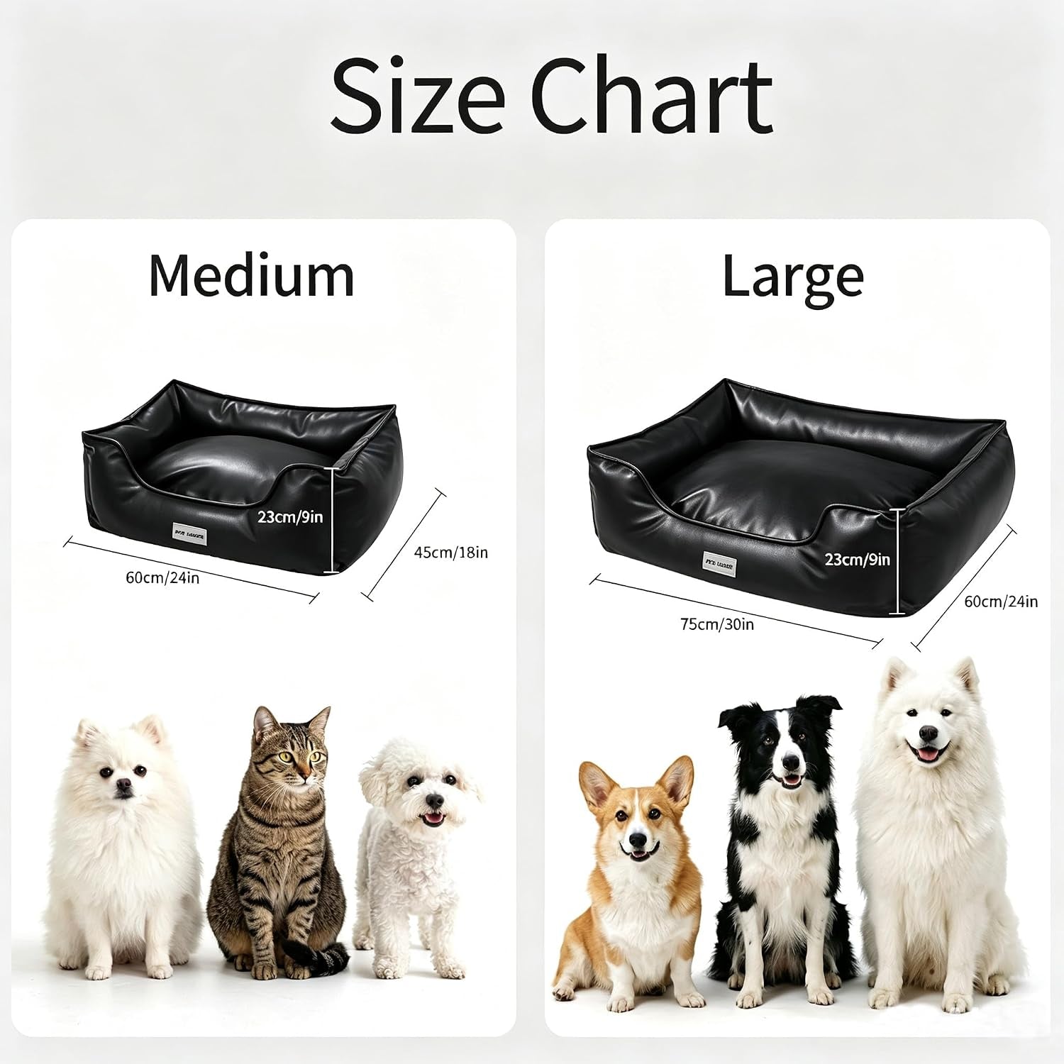 marchul-faux-leather-dog-bed-waterproof-cat-sofa-bed-with-non-slip-bottom-leather-dog-bed-washable-pet-couch-for-small-and-medium-dogs-cats-29-5-x-23-6in-black