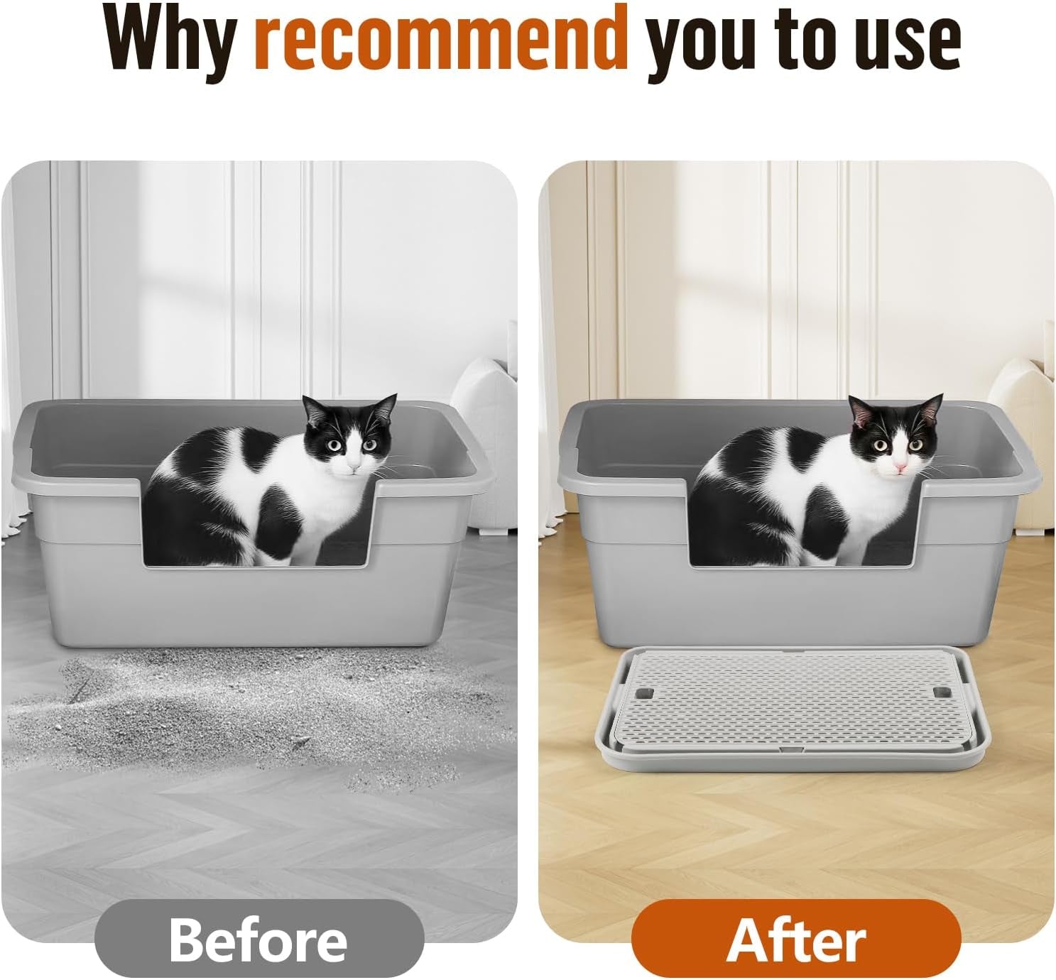 large-cat-litter-box-step-mat-16-5x11-2-cat-ramp-stairs-cat-litter-catcher-for-self-cleaning-litter-box-cats-pedal-step-stool-ideal-for-kitten-older-cats-light-grey