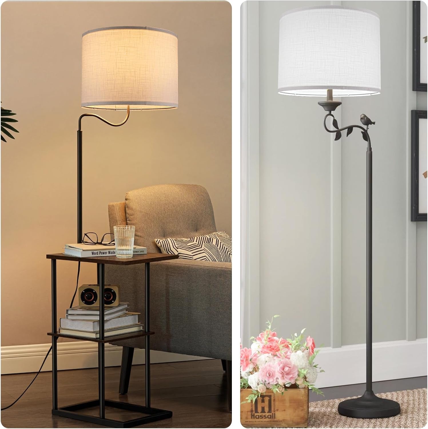 drum-lamp-shades-set-of-2-white-line-lamp-shades-for-table-lamps-floor-lamp-13-top-x-13-bottom-x-10-high-large-fabric-lamp-shades-easy-assembly-replacement-lampshades