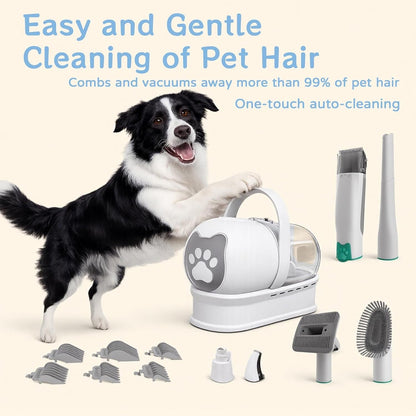 Dog Grooming Kit, Pet Grooming Vacuum with Pet Clipper Nail Grinder, Dog Hair Vacuum with 6 Pet Grooming Tools for Dogs Cats Shedding Grooming2