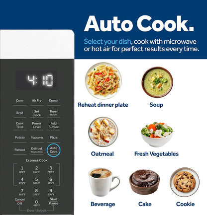 GE GCST10A1WSS Countertop Microwave Oven (Stainless Steel) | Stainless Steel, Combines Microwave, Air Fry, Convection, and Broil, Child Lock Technology, 4 Convenience Cook Settings9