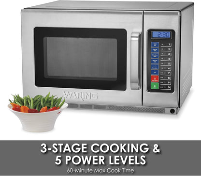 Microwave Oven with 1.2 Cu Ft & 10 Programmable Memory Settings | 1.2 Cu Ft, 1800W, 10 Programmable Memory Settings, Stainless Steel, for Commercial Kitchens & Restaurants8