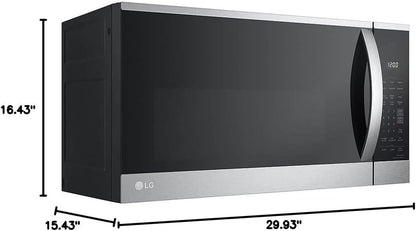 1.8 Cu. Ft. 30 In. W Smart over the Range Microwave Oven with Easyclean in Printproof Stainless Steel 1000-Watt9