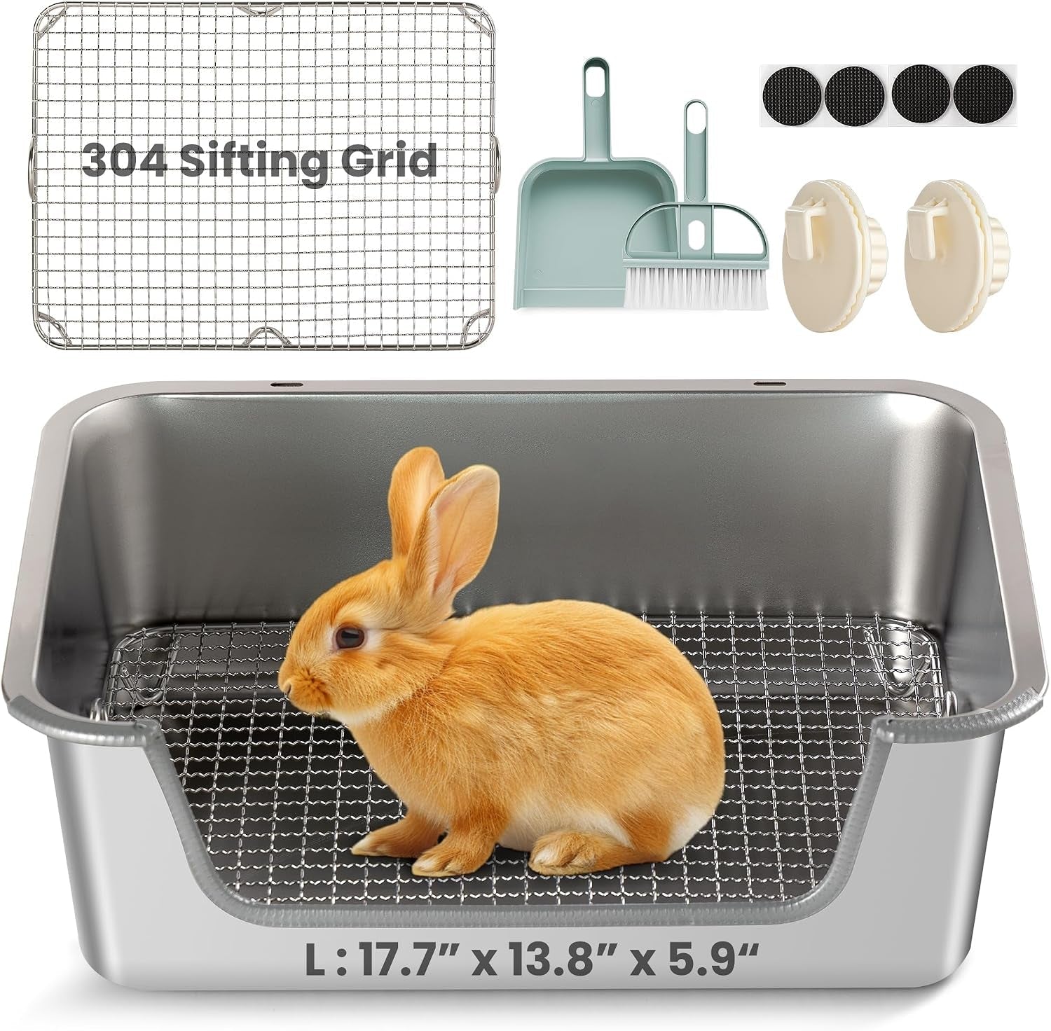 rabbit-litter-box-extra-large-bunny-litter-box-with-304-stainless-steel-sifting-tray-hooks-rabbit-litter-box-easy-to-clean-and-odor-control-17-7-13-8-5-9
