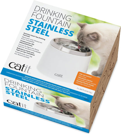 Catit Fresh & Clear Stainless Steel Cat Water Fountain, 5002311