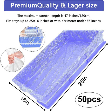 Upcessory 50 Pcs Disposable Cage Liners, Clear Plastic Rabbit Cage Liner Bag, Universal Toilet Film for Bunny, Hamster, Totoro, Hedgehog, Guinea Pig and Small Animals. | Universal Toilet Film for Bunny, Hamster, Totoro, Hedgehog, Guinea Pig and Small Animals(50Pcs, 47In)2