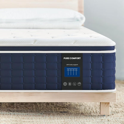 14 Inch Full Hybrid Mattress in a Box, Medium Plush | Gel Memory Foam & Zoned Pocket Springs, Pressure Relief & Back Support, Cool Sleep, Fiberglass-Free, 10-Year Limited Warranty1