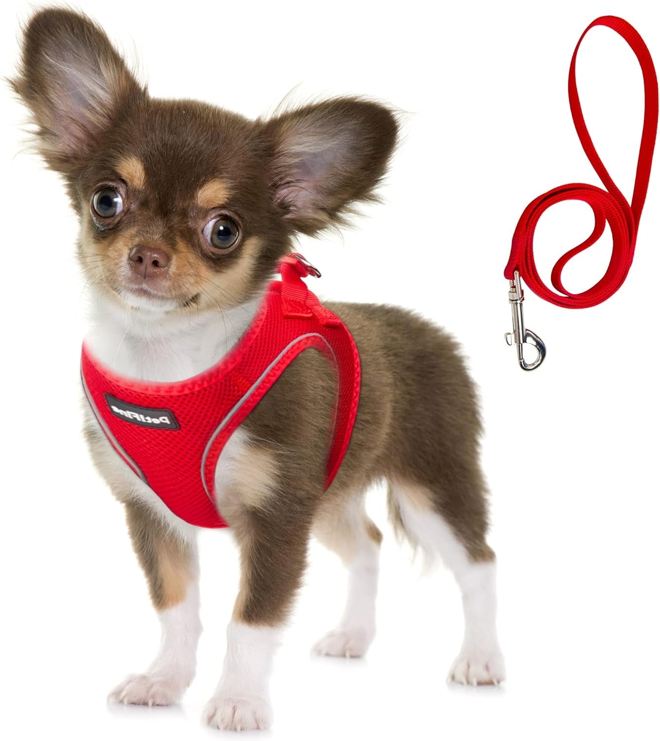 fida-cat-harness-and-leash-set-for-walking-kitten-and-puppy-escape-proof-kitten-harness-with-breathable-lightweight-soft-mesh-adjustable-reflective-step-in-design-xxxs-pink