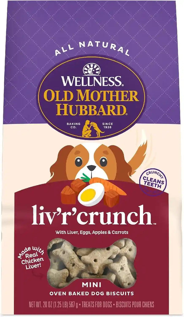 Old Mother Hubbard Wellness P-Nuttier Dog Biscuits, Natural, Training Treats, Peanut Butter Flavor, Mini Size, (20 Ounce Bag)22