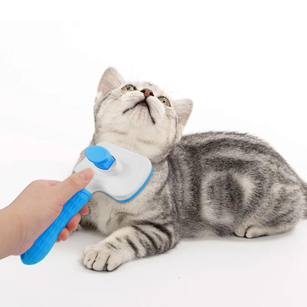Dog & Cat Brush, Self Cleaning Slicker Brush for Pets Shedding | 1 Click Clean,Lightweight,Massaging Particles,Soft Non-Slip Handles,For All Furry Animls7