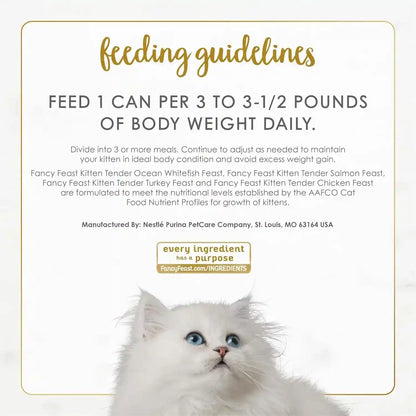 Purina Fancy Feast Wet Kitten Food Variety Pack, 3 Oz Cans, 24-Pack6