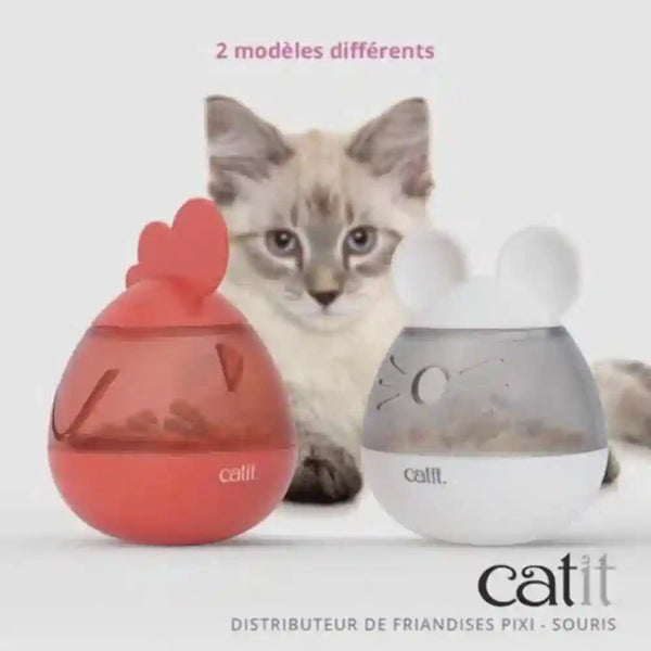 Catit PIXI Treat Dispenser, Interactive Treat Dispensing Cat Toy, Mouse2