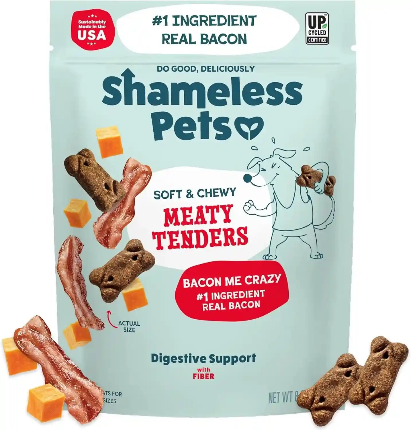 shameless-pets-soft-dog-treats-bacon-me-crazy-meaty-tenders-soft-chewy-treats-for-dogs-real-bacon-1st-ingredient-grain-free-healthy-treats-for-small-medium-large-dogs-8oz