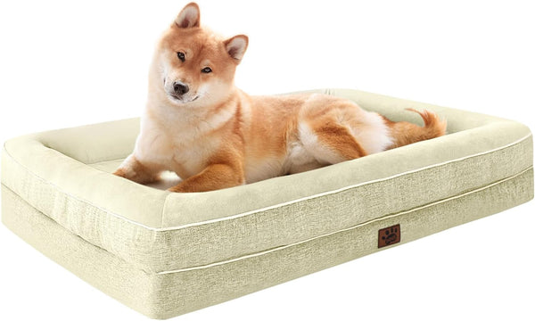 Waterproof Memory Foam Dog Beds for Extra Large Dogs Non-Slip Orthopedic Dog Beds Washable Couch Pet Bed with Removable Cover (Grey, X-Large)14