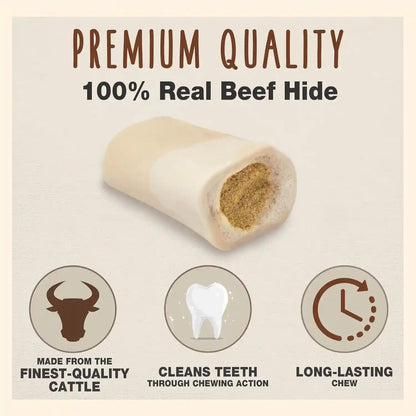 Cadet Stuffed Shin Bones for Dogs, Peanut Butter Flavor, Large, 5-6" | Long Lasting Dog Chew Bone for Aggressive Chewers, Supports Dental Health, Dog Bones for Large Dogs, Keeps Dogs Busy3