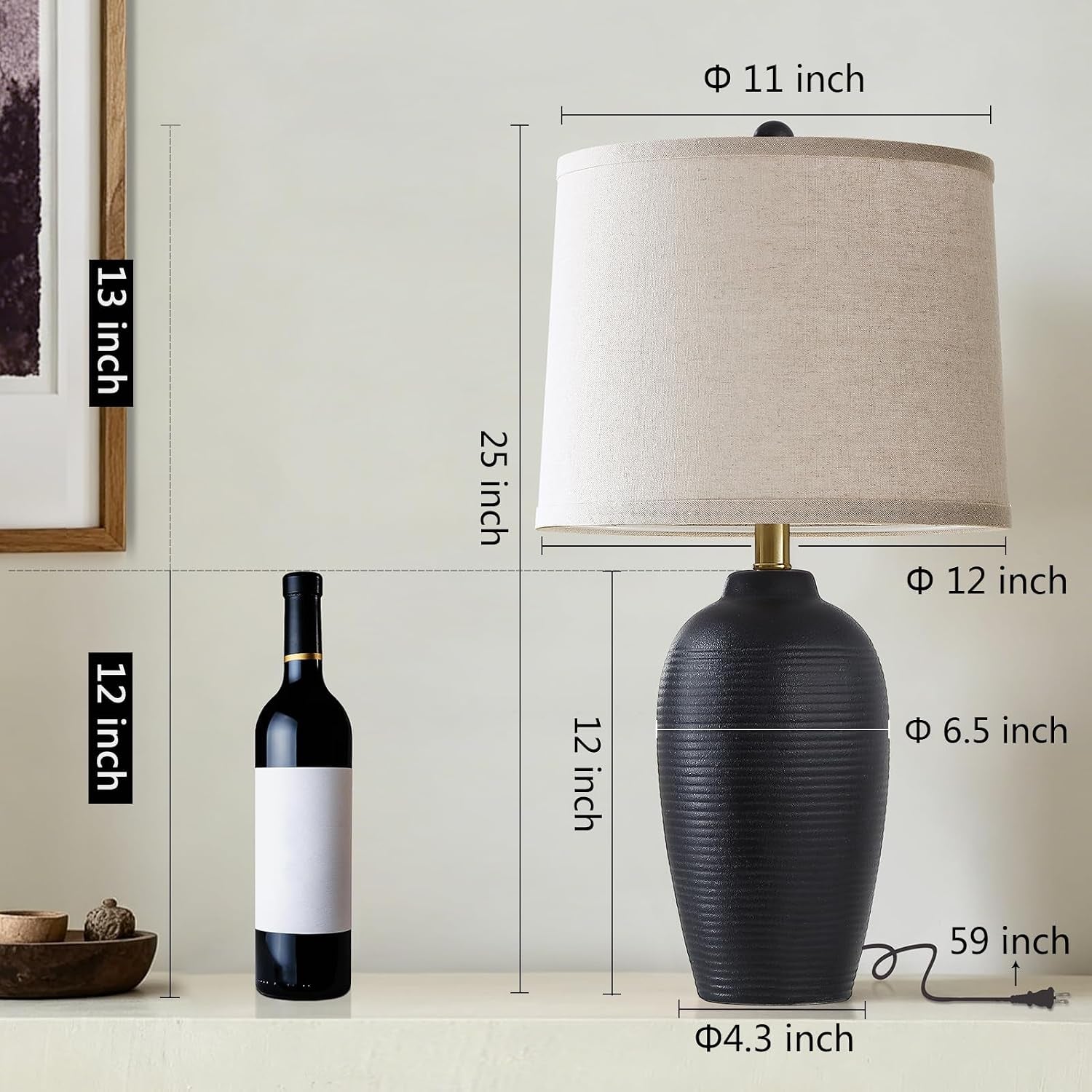 25-retro-vintage-ceramic-table-lamp-for-living-room-bedroom-farmhouse-rustic-black-bedside-lamp-with-natural-textured-finish-nightstand-lamps-for-end-table-bulb-included
