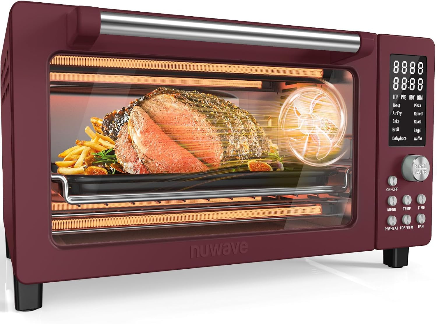 bravo-pro-smart-air-fryer-toaster-oven-countertop-combo-10-in-1-cooking-functions-1800w-50-450-f-21-qt-pfas-free-upgraded-super-convection-cinnamon