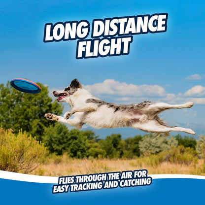 Chuckit! Paraflight Flying Disc Dog Toy - Water Floating Flyer - Durable Nylon Construction with Soft Rubber Edges - for Medium and Large Dogs - Size Large - 9.75" L X 9.75" W - Pack of 1 | Durable Nylon Build with Soft Rubber Edges, Made for Medium and Larger Sized Breeds, Lightweight and Easy to Throw, Pack of 16