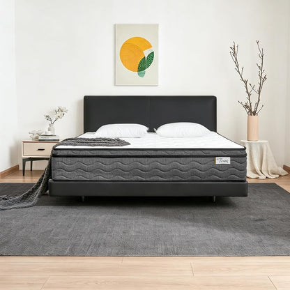 Queen Mattress, 12 Inch Queen Size Mattress in a Box, Memory Foam Medium Firm Hybrid Mattress with Individual Pocket Springs for Back Pain Relief, Motion Isolation, Certipur-Us7