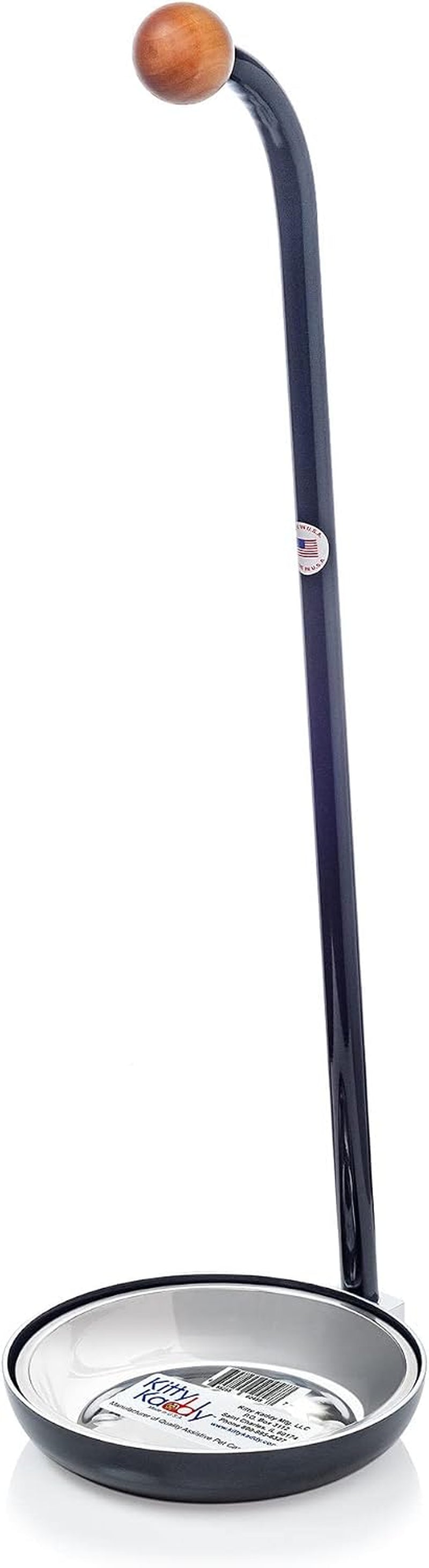elevated-cat-feeder-with-stand-classic-black-27-inch-raised-feeding-station-cat-food-bowls-bowls-non-skid-removable-stainless-steel-bowls-16oz-capacity-portable-pet-water-stand