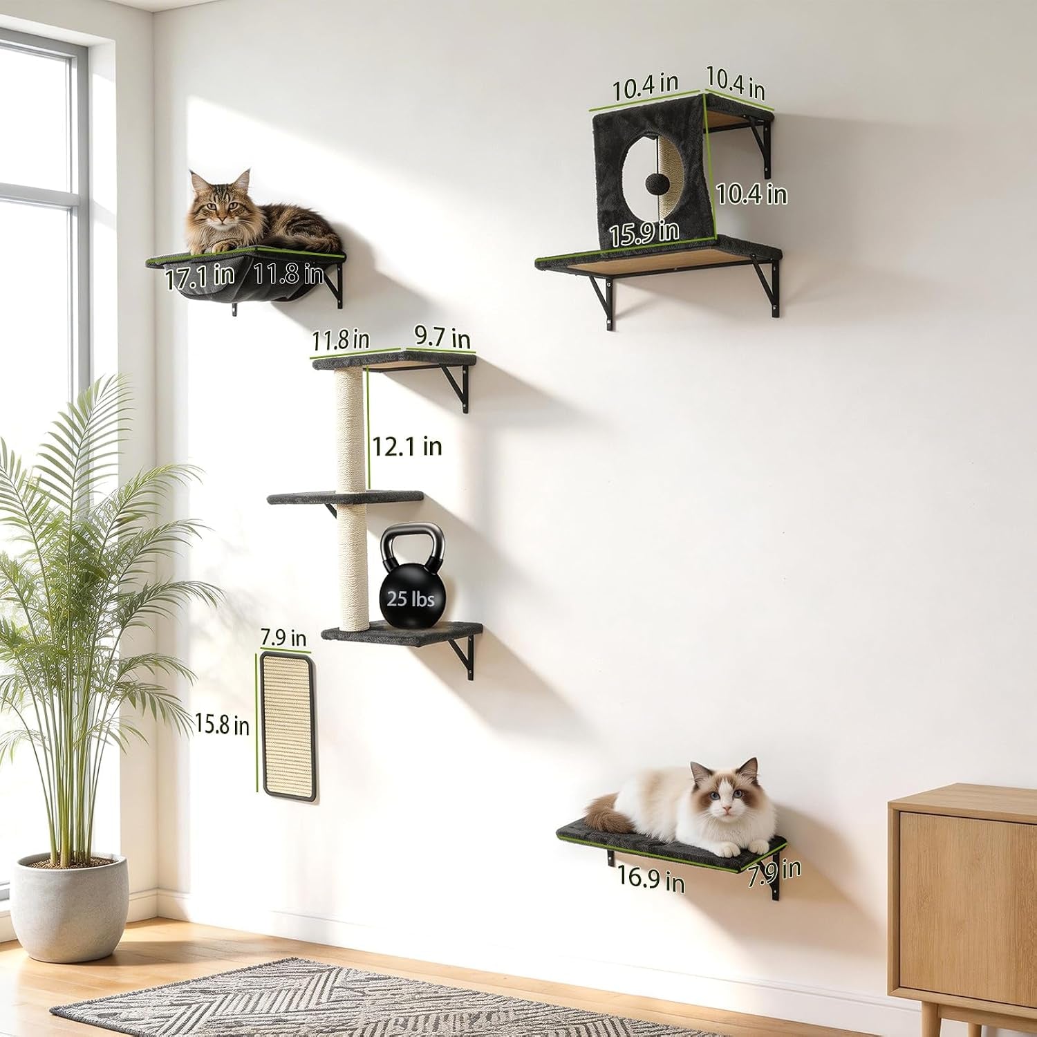 cat-wall-shelves-cat-wall-mounted-furniture-climbing-wall-systems-with-perches-scratchers-and-condo-kitten-indoor-jungle-gym-set-of-5-grey