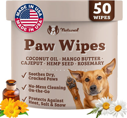 Natural Dog Company Wrinkle Wipes for Dogs, 100 Count, Hypoallergenic, Cleaning & Deodorizing, for Grooming Faces, Paws & Butts12