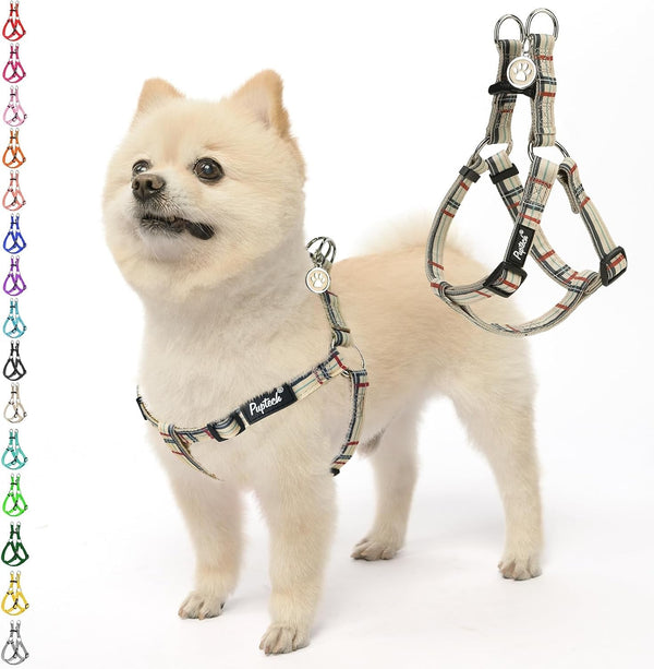PUPTECK No Pull Dog Harness Soft Adjustable Basic Nylon Step in Puppy Vest Outdoor Walking with ID Tag20