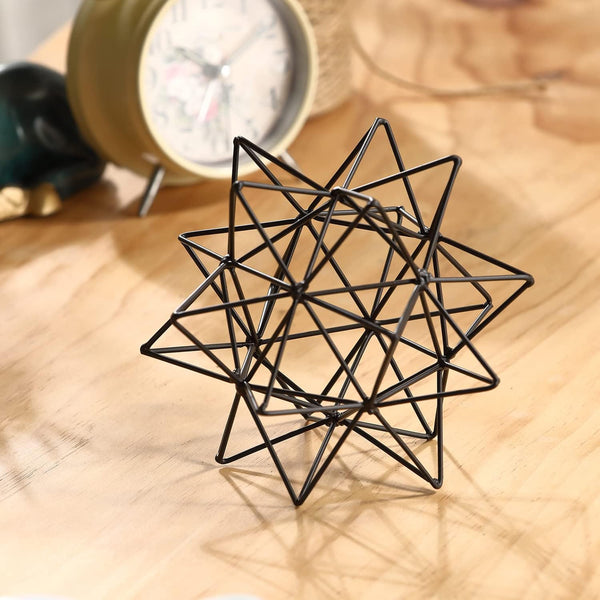Metal Table Top Decor, 3D Metal Geometric Sculpture, Abstract Sculpture for Home Decor, Table Decorations for Home, Decorative Sphere Art Decor for Living Room, Office, Bedroom2
