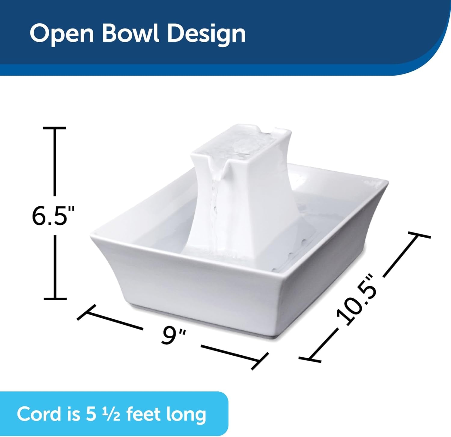 petsafe-drinkwell-pagoda-fountain-filters-included-70-oz-ceramic-white-2-free-falling-water-streams-encourage-hydration-pet-fountain-for-cats-small-dogs-replaceable-carbon-foam-filters