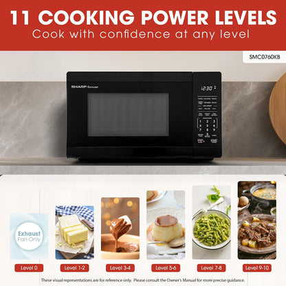 SMC0760KB 0.7 Cu. Ft. 700W Black Countertop Microwave Oven3