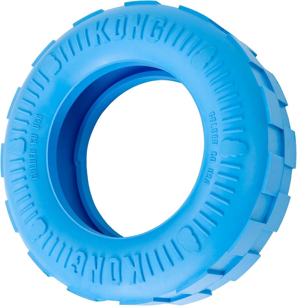KONG Puppy Tires - Dog Chew Toy for Puppies - Stuffable Dog Toy for Treats & Snacks - Natural Rubber Chew Toy for Teething Puppy - for Small Puppies - Blue2