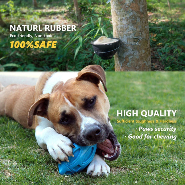 EASTBLUE Squeaky Dog Toys for Aggressive Chewers: Rubber Puppy Chew Ball with Squeaker, Almost Indestructible and Durable Pet Toy for Medium and Large Breed4