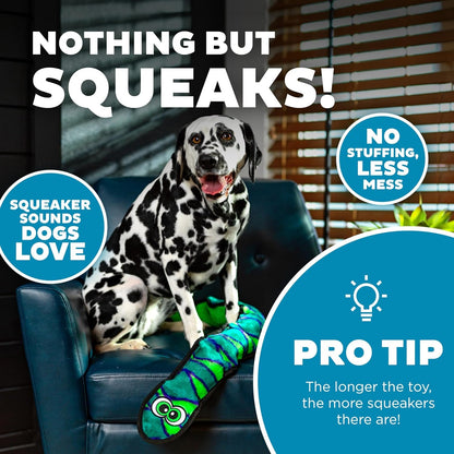 Outward Hound Durablez Snake – Squeaky Plush Dog Toy, No Stuffing for Less Mess, Interactive & Tough, 6 Jumbo Squeakers, Puppies & Dogs, X-Large, 40"4