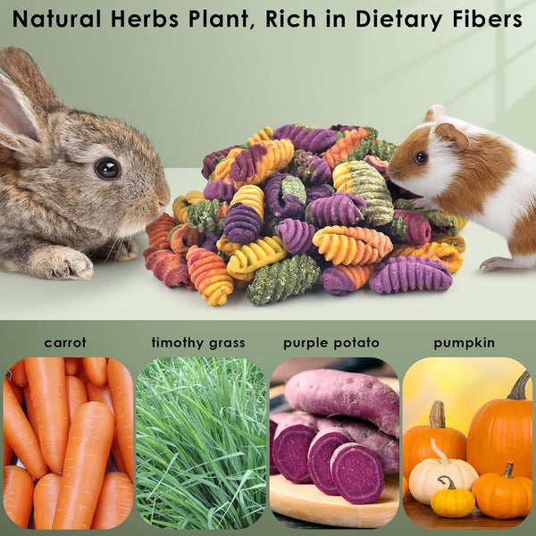 ERKOON Chinchilla Treats, Chew Toys for Teeth for Rabbit Guinea Pig Gerbil Rat Dwarf Hamster(Small Size)2