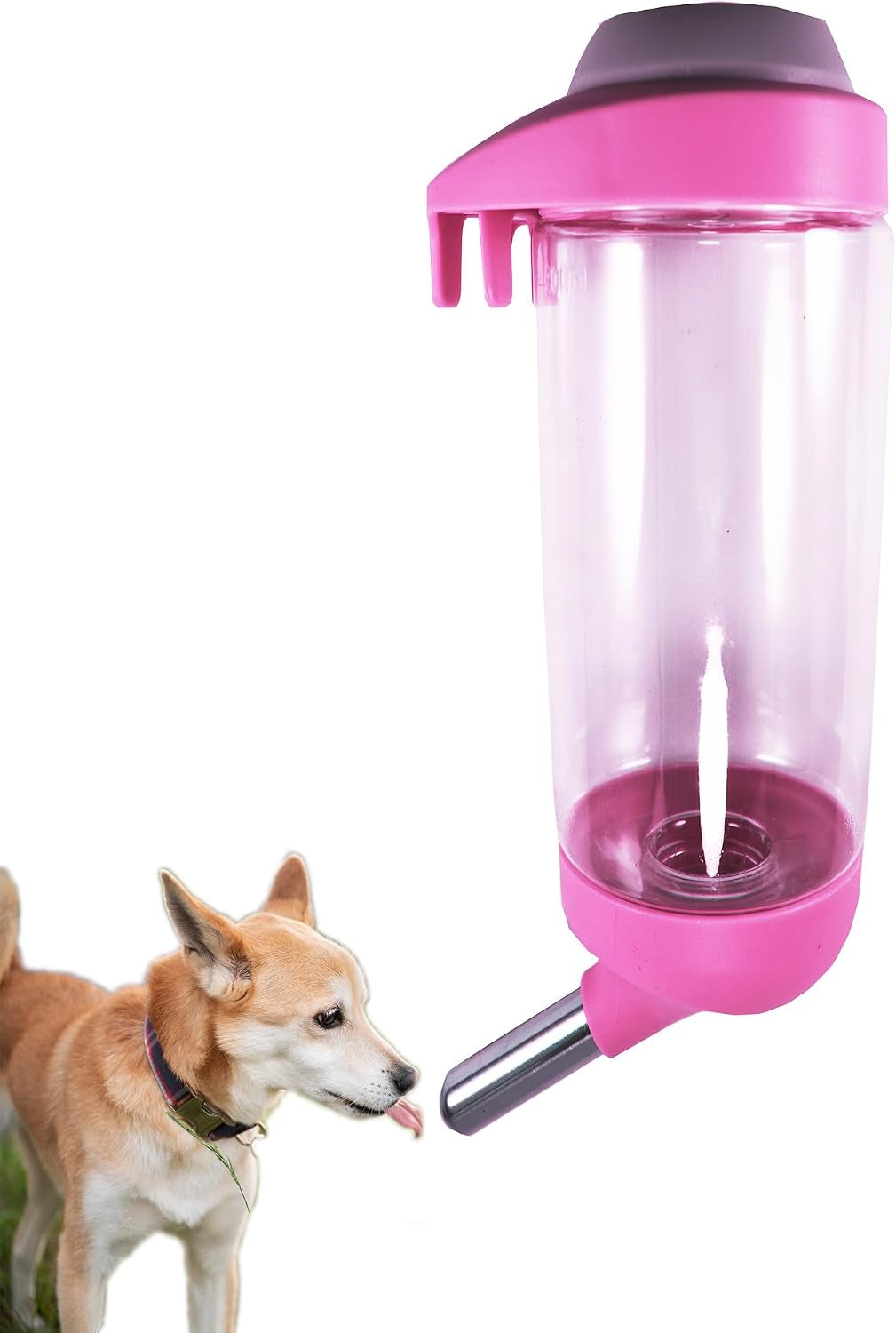 dog-crate-water-bottle-dispenser-no-drip-cat-kennel-water-dispenser-cage-water-feeder-easy-to-use-water-bottle-for-dog-crate-perfect-for-keeping-your-pet-hydrated-grey-500ml